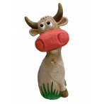 Ф273беж Садовая фигура «Бычок Мумыч» (бежевый) 16*15*43