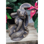 Ф287б Садовая фигура "Зайка Ева" (бронза) 15*28*28