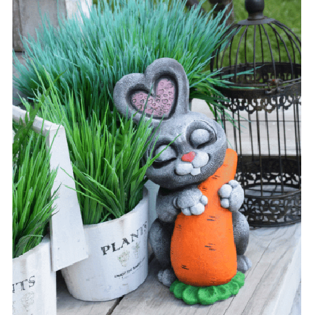 Ф293 Садовая фигура "Зайка Лавли" 12*19*23