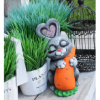 Ф293 Садовая фигура "Зайка Лавли" 12*19*23