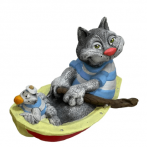 Ф297 Садовая фигура "Христофор & Матраскин" 29*36*27