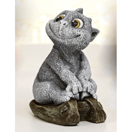 Ф321сер Фигура "Дракончик Чика" (серый) 8*7*13