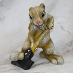 Ф351пес Садовая фигура "Зайка -Копайка" песочный 38*22*33