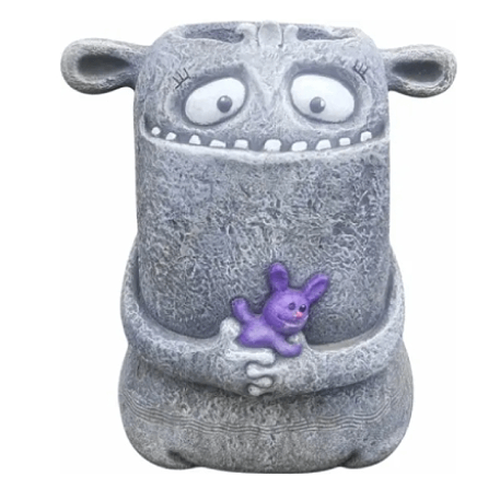 Ф354 Садовая фигура-кашпо "Добромонстрик Чвяка" бетон 30*21*35