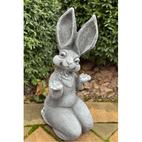 Ф384 Садовая фигура "Зайка Виктория" 25*14*36