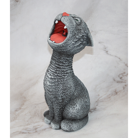 Ф385 Садовая фигура "Кот Орацио" (серый) 15*15*36