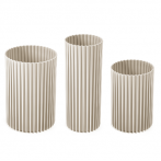 005 Сет ваз NEMO из 3-х шт (10*15см 0,9л + 12*18см 1,6л + 9*21,7см 0,9л) recycled бежевый