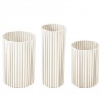 005 Сет ваз NEMO из 3-х шт (10*15см 0,9л + 12*18см 1,6л + 9*21,7см 0,9л) recycled крем