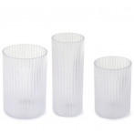 005 Сет ваз NEMO из 3-х шт (10*15см 0,9л + 12*18см 1,6л + 9*21,7см 0,9л) прозрачный