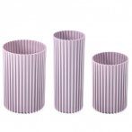 005 Сет ваз NEMO из 3-х шт (10*15см 0,9л + 12*18см 1,6л + 9*21,7см 0,9л) серо-лиловый