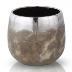 42.004.12 Кашпо Moon d12; h11 см коричневый с серебром (ш/к 5673)