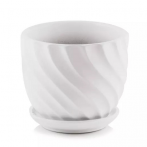43.028.18 Кашпо с поддоном Basic d18; h16 см белый (ш/к 2240)