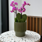 03.112.16 Кашпо Barcelona d16, h20 см зеленый (ш/к 3564)