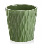 03.125.13 Кашпо Barcelona d13, h14 см зеленый (ш/к 3786)