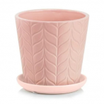 03.129.14 Кашпо с поддоном Barcelona d14, h14 см розовый (ш/к 3861)
