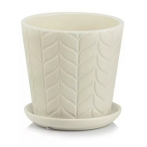 03.131.14 Кашпо с поддоном Barcelona d14, h14 см крем (ш/к 3908)