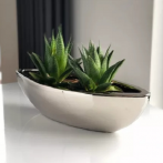 31.046.07 Кашпо Moon 31*12, h7 см серебро (ш/к 3111)