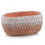 05.200.21 Кашпо овал. Rustic 22*13; h11 см бело/персиковый (ш/к 0856)