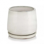 77.724.17 Кашпо с поддоном Glazed d17; h15 см белый (ш/к 2239)