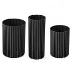 005 Сет ваз NEMO из 3-х шт (10*15см 0,9л + 12*18см 1,6л + 9*21,7см 0,9л) recycled черный