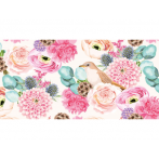 Dream Cards Конверт для денег "Без текста" (птичка в цветах) ЛХ-0194