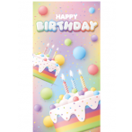 Конверт для денег "Happy birthday" (праздничные торты) 1-05-0315