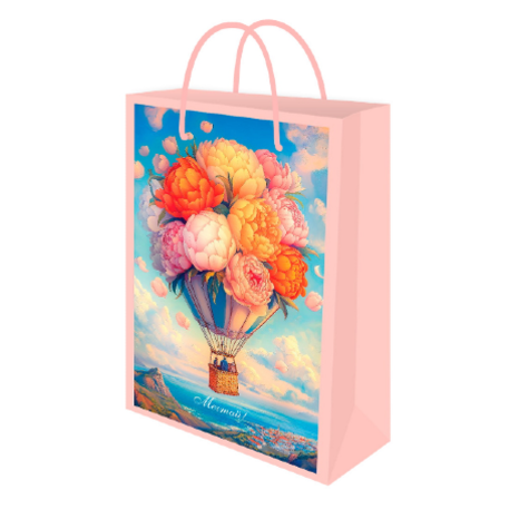 Optima Пакет подарочный с глянц.лам. 22*31*10 см (ML) Цветочный шар, 128г (соб.разр) ППК-7926