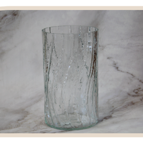 1159 ЯСЛО-02 Ваза из стекла текстурная средняя h25, d15 см