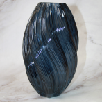 Ваза Торнадо выс.26 см крш. темн. дым