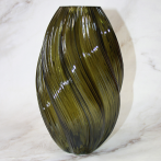 Ваза Торнадо выс.26 см крш. темн. зел. дым
