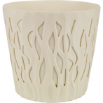 Горшок для цветов InGreen Ветер D340мм/20 л с дренажной вставкой 18,7л белоснежный жасмин