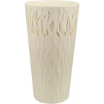 Горшок для цветов InGreen Ветер D340мм/40 л с дренажной вставкой 18,7л белоснежный жасмин