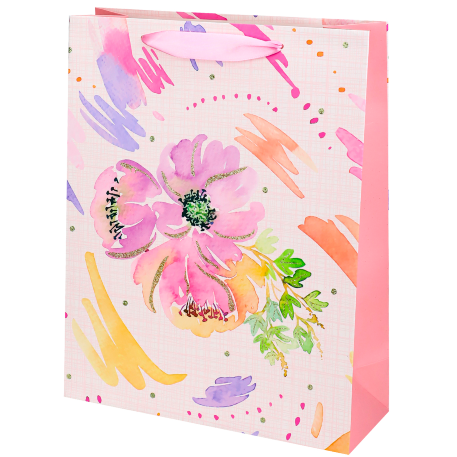 Dream cards Пакет подар. с мат.лам.и глит.18*23*10см(M), Нежная любовь, 210г ППК-3689