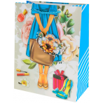 Dream cards Пакет подар.с мат.лам.,глит.и 3Dэлем.,18х23х10см(М),Поход в магазин,210г ППК-3578