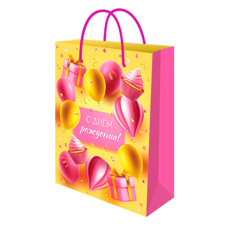 Optima Пакет подарочный с глянц.лам. 22*31*10 см (ML) Приятные подарки, 128г (соб.разр) ППК-7890