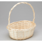 Корзина плетеная (ива): 35x25xH14xHH42 B30x20, 1 шт. белый (ш/к 2334)