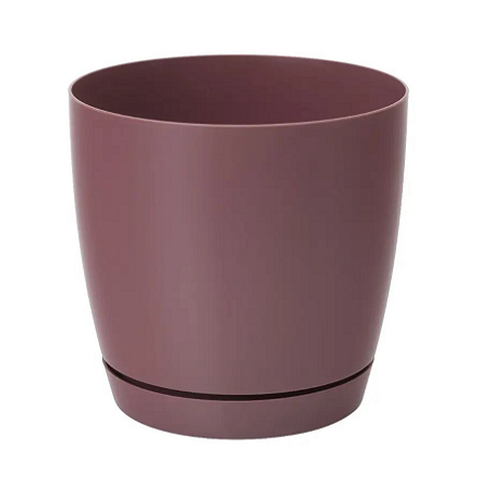 0742-096 Кашпо Тоскана с прикрепленным поддоном Ø15, выс.14,5см 2,2л розово-коричневый (rosy brown)