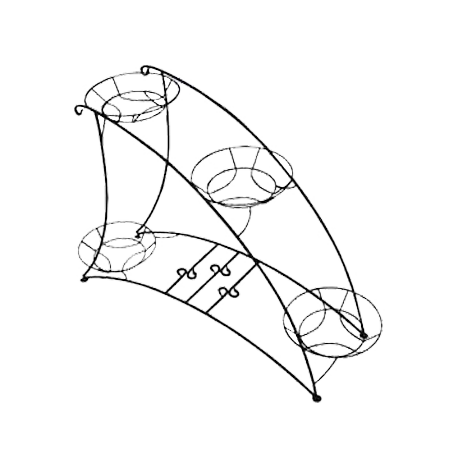 Подставка напольная Дуга на 4 цв 64*110*27см