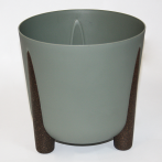 236 Кашпо на ножках FRIDA ECO recycled d26; h23см 8,1л серо-зеленый (szarozielony) *