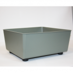 305 Кашпо квадрат. на ножках SAGA recycled 28,5*28,5; h14см 7,5л серо-зеленый (szarozielony) *
